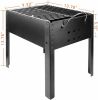 14 inch Portable Grill Charcoa Barbecue Grill, Small D, Portable Grill,Detachable Grill , Mini Tabletop Camping Grill BBQ, Black