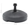 vidaXL Umbrella Base Sand/Water Filled 5.3 gal Anthracite Plastic Rattan