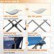 Folding Camping Chair Portable Padded Oversized Chairs with Cup Holders