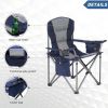 Folding Camping Chair Portable Padded Oversized Chairs with Cup Holders