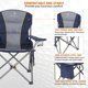 Folding Camping Chair Portable Padded Oversized Chairs with Cup Holders