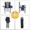 Folding Camping Chair Portable Padded Oversized Chairs with Cup Holders